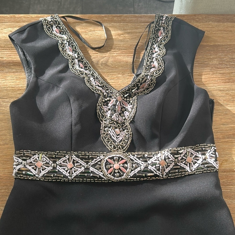 Sue Wong Womens Slip Dress Vtg 90s Y2K Black Size 4 - Picture 3 of 17